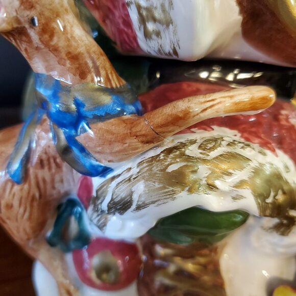 Fitz & Floyd Forest Festival Santa Cookie Jar - Picture 6 of 11